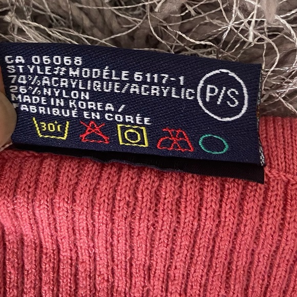 Cache Creek women salmon pink waffle knit short sleeves top. Size S. Used., - Picture 6 of 6